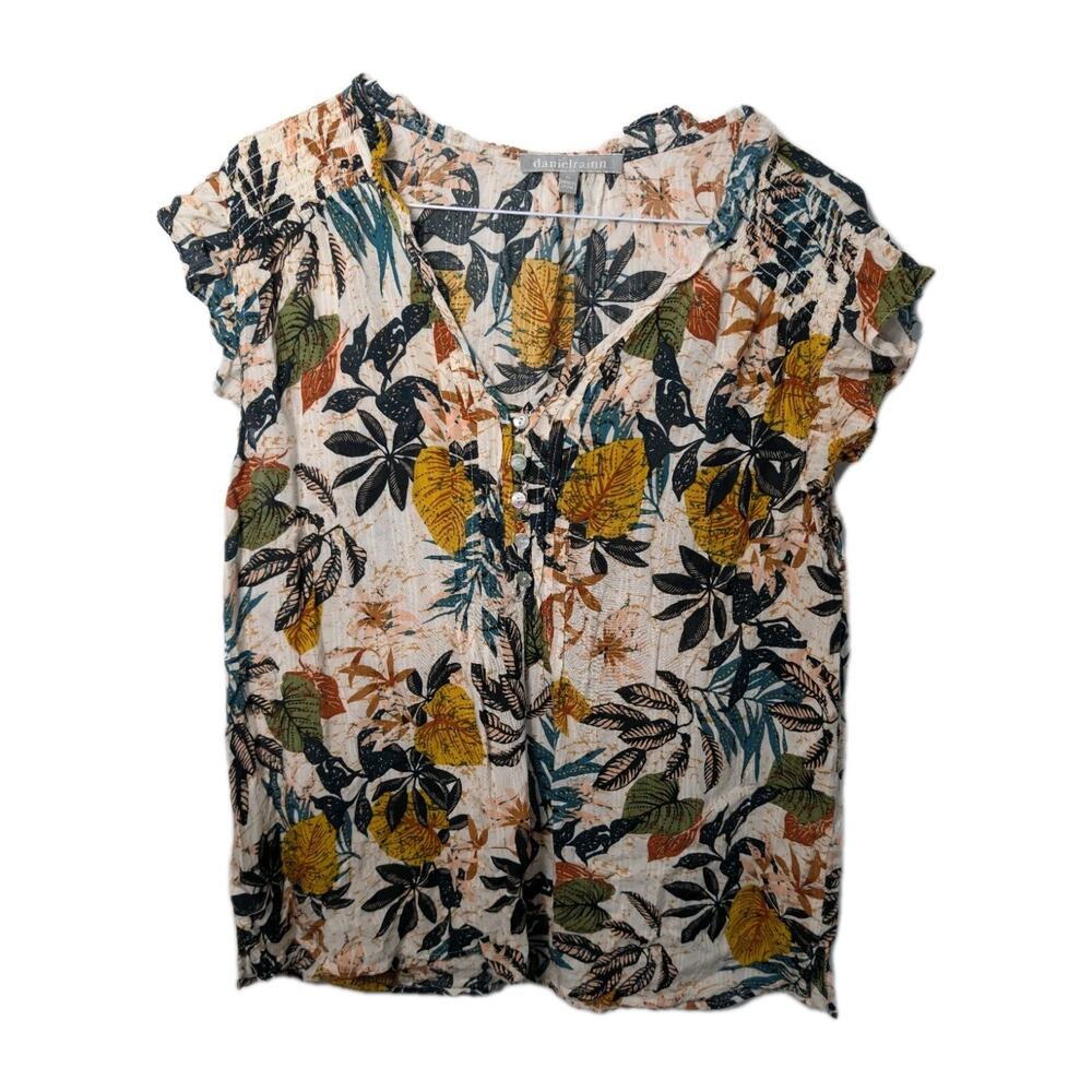 Daniel Rainn Shirt Blouse Top Women’s Floral Flowy Romantic Bloomcore * Size XL
